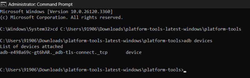 List Of Devices Paired Via Wireless Adb