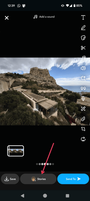 Live Snaps Camera Roll Snapchat Add To Stories