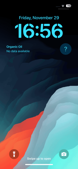 Parcel widgets visible on iPhone lock screen.