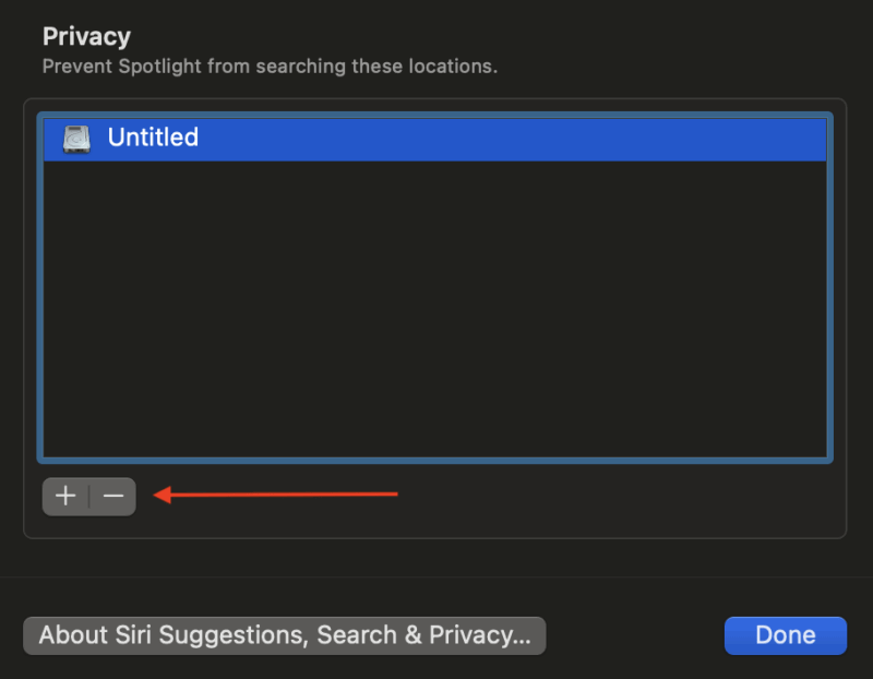 Remove Your Disk From Spotlight Search