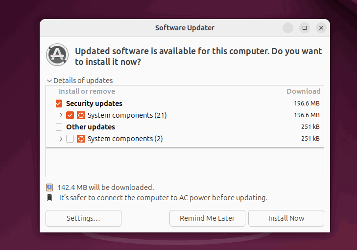 Software Update Prompt Ubuntu