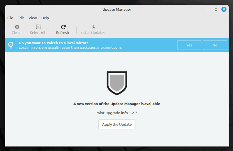 Update Manager Linuxmint